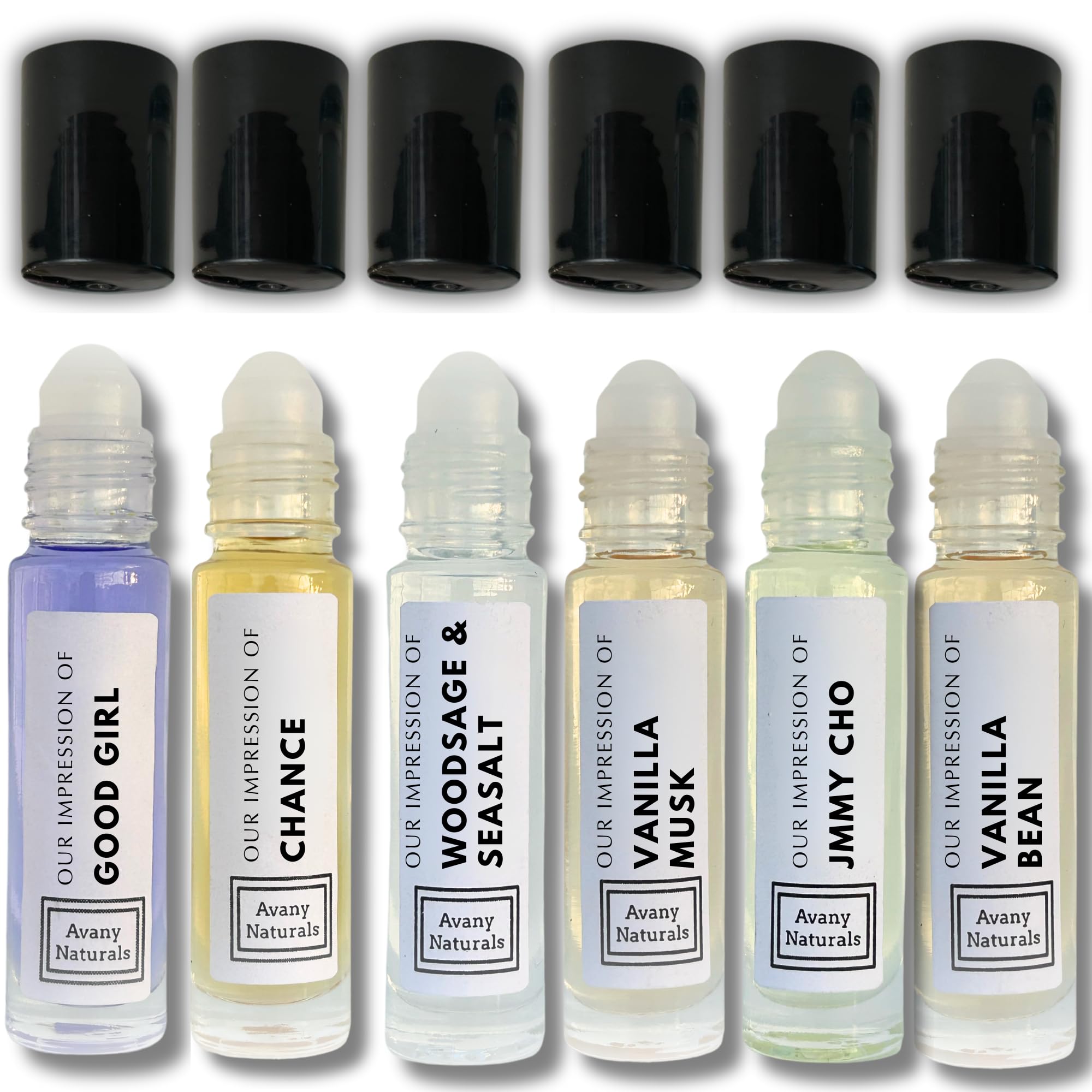 Men Body Oil Cologne - Replicant Perfume, Alt Fragrance Body Oil, Gourmand Cologne, 6 Pc (Clean Man)