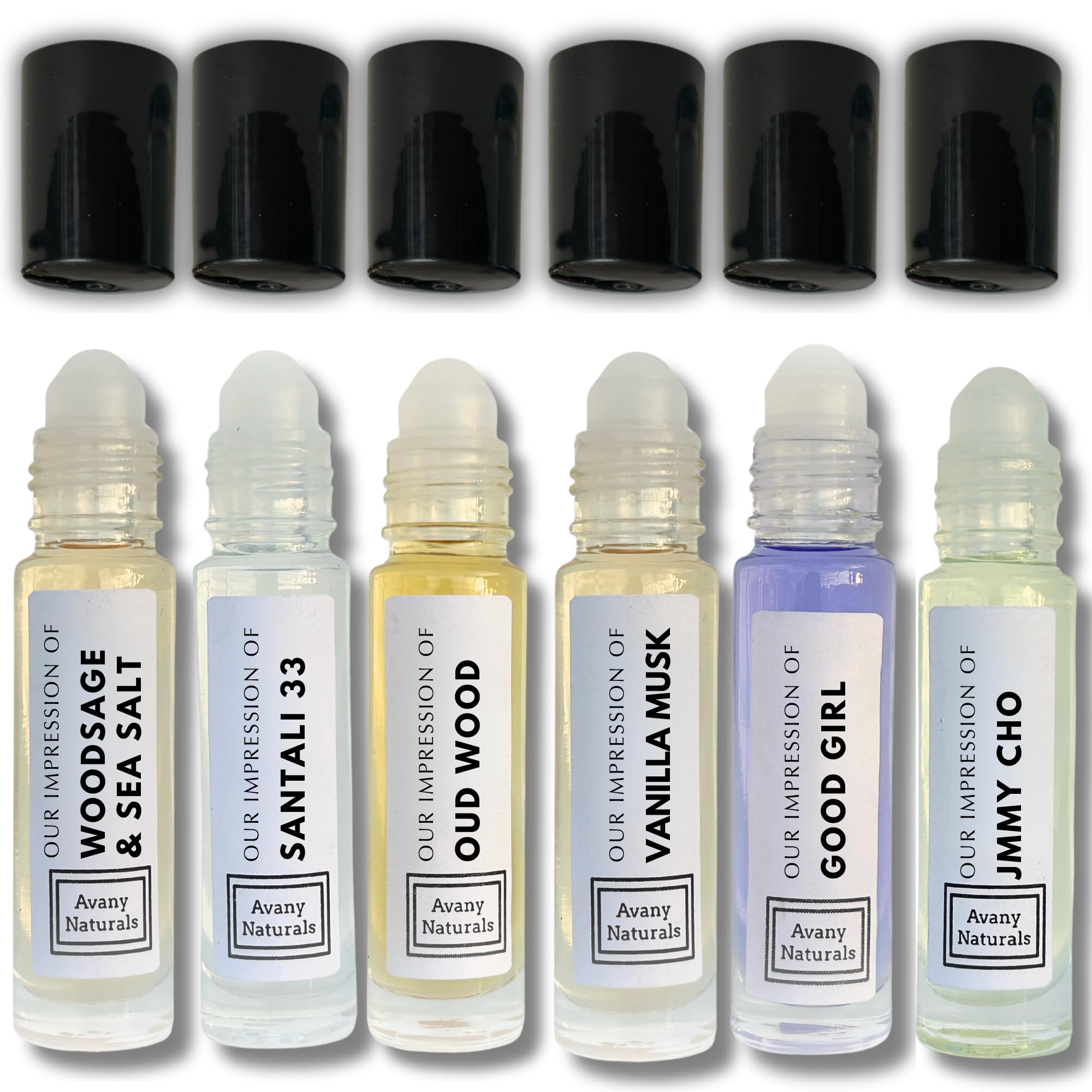 Men Body Oil Cologne - Replicant Perfume, Alt Fragrance Body Oil, Gourmand Cologne, 6 Pc (Clean Man)