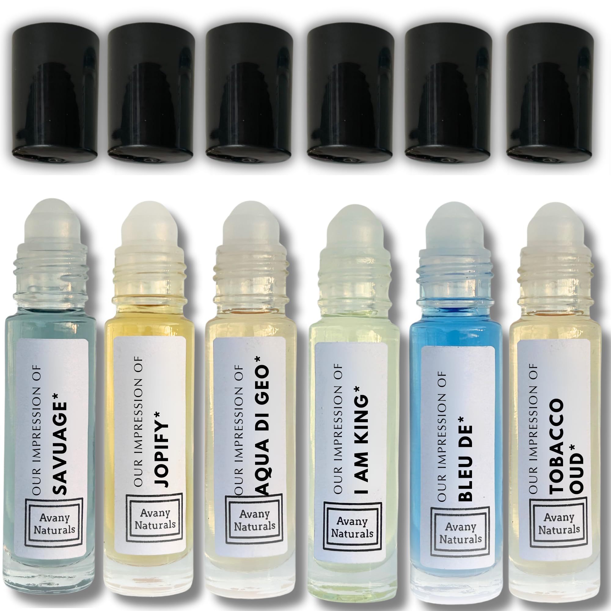 Men Body Oil Cologne - Replicant Perfume, Alt Fragrance Body Oil, Gourmand Cologne, 6 Pc (Clean Man)