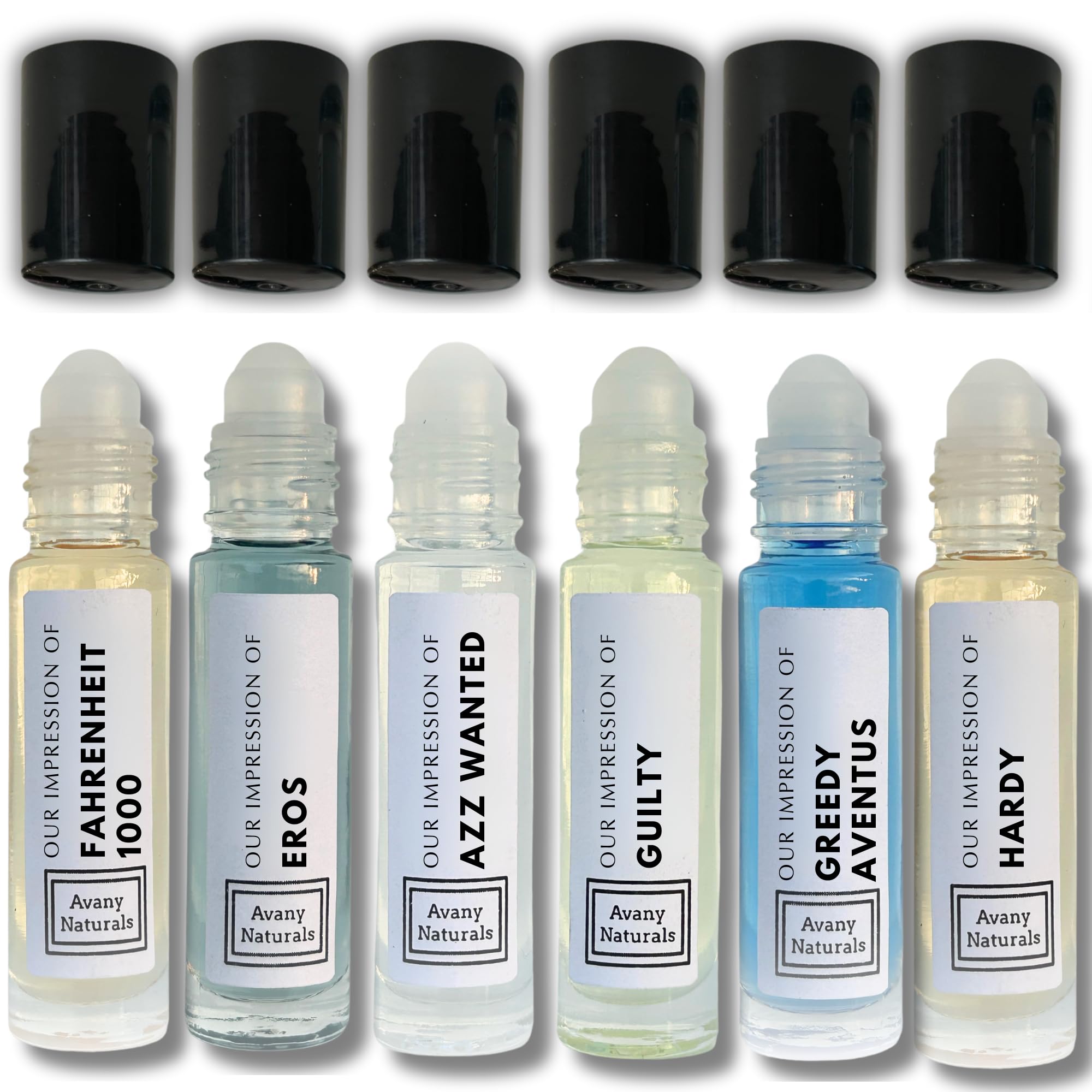 Men Body Oil Cologne - Replicant Perfume, Alt Fragrance Body Oil, Gourmand Cologne, 6 Pc (Clean Man)