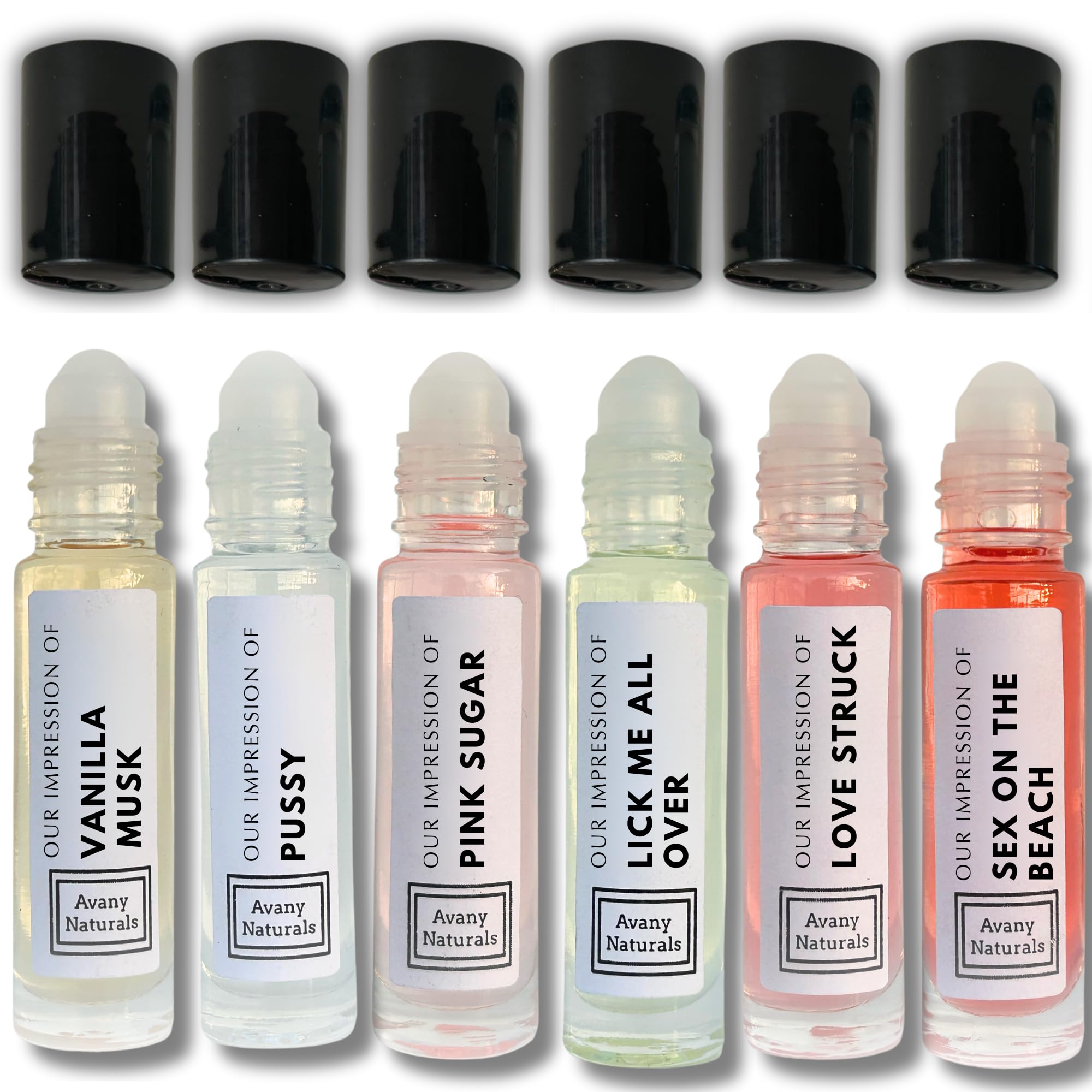 Men Body Oil Cologne - Replicant Perfume, Alt Fragrance Body Oil, Gourmand Cologne, 6 Pc (Clean Man)