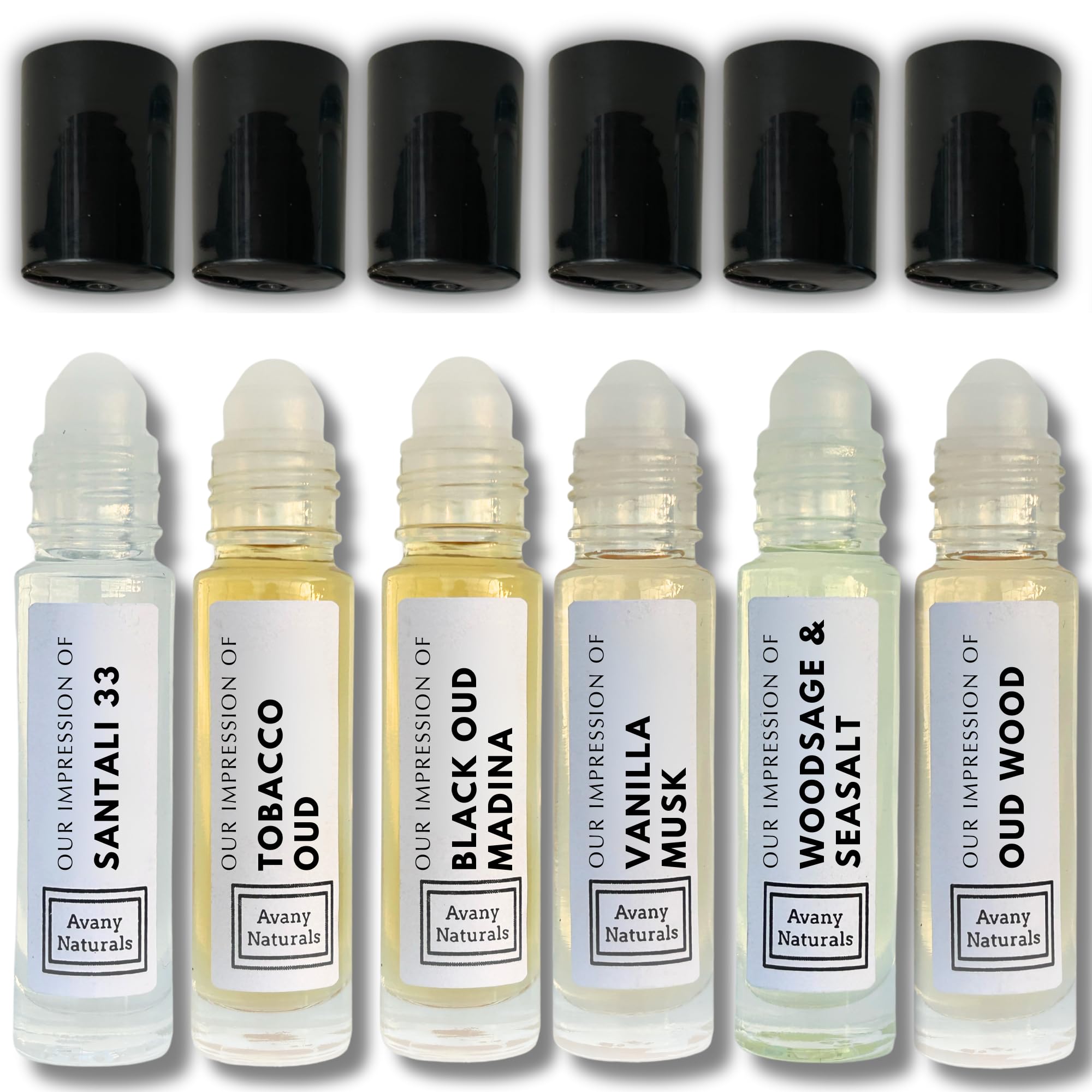Men Body Oil Cologne - Replicant Perfume, Alt Fragrance Body Oil, Gourmand Cologne, 6 Pc (Clean Man)